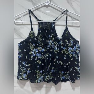 Reformation Floral Bustier Crop Top Flowy Babydoll Top size Small